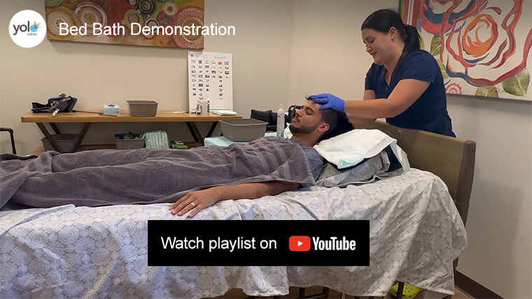 Thumbnail for bed bath demonstration video